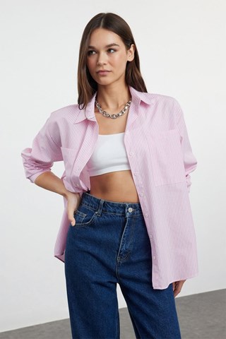 Camicia a righe - Rosa