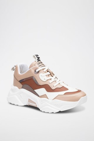 Sneakers platform - Bianco e marrone