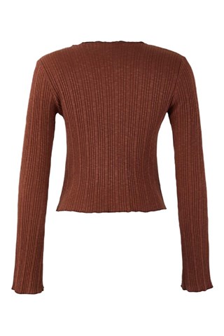 Cardigan slim - Marrone