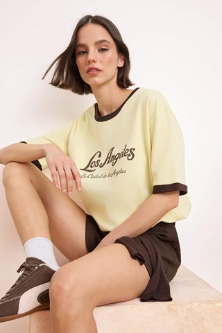 T-shirt oversize - Giallo chiaro