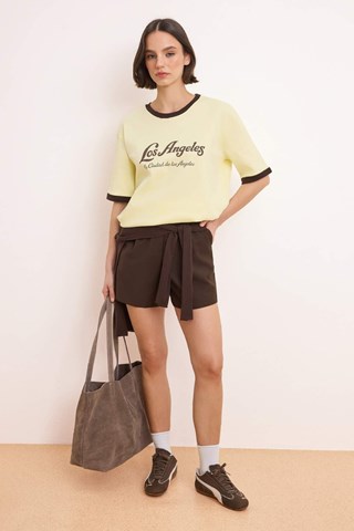 T-shirt oversize - Giallo chiaro
