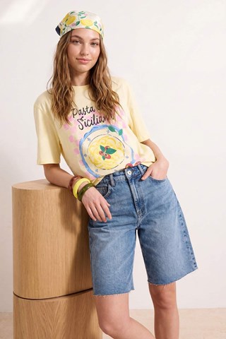 T-shirt oversize - Giallo chiaro