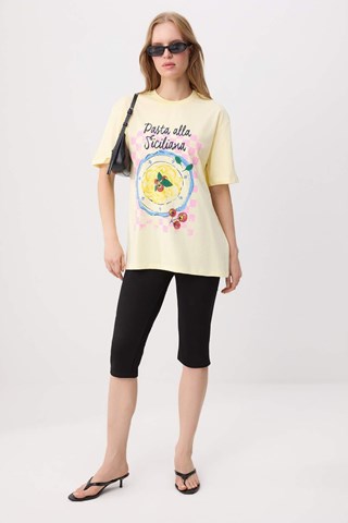 T-shirt oversize - Giallo chiaro