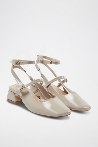 Scarpe baby con tacco in vernice - Beige