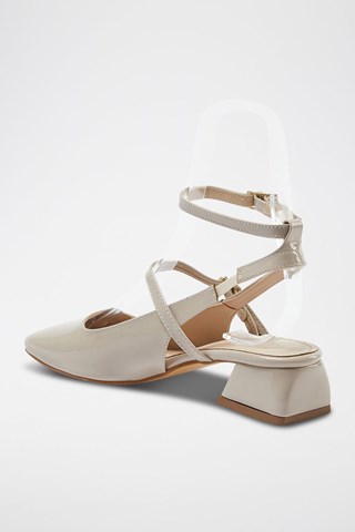 Scarpe baby con tacco in vernice - Beige
