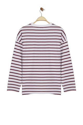 T-shirt a righe - Bianco