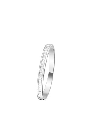 Fede Tour Baguette - Oro bianco e diamanti