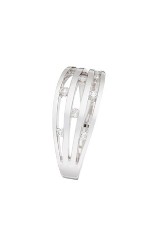 Anello Polka dot  - Oro bianco e diamanti