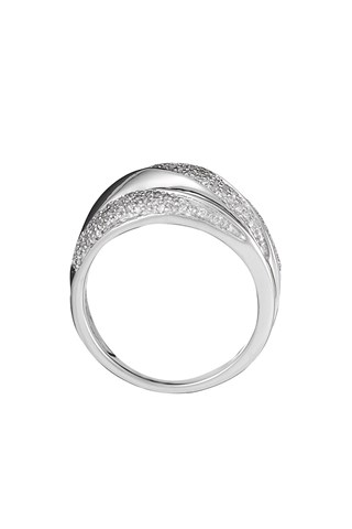 Anello Java - Oro bianco e diamanti