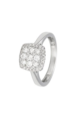 Anello Izdihare - Oro bianco e diamanti