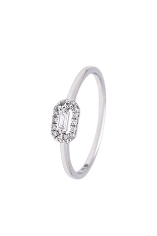 Anello Rêverie Elégante - Oro bianco e diamanti