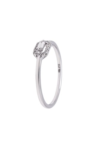 Anello Rêverie Elégante - Oro bianco e diamanti