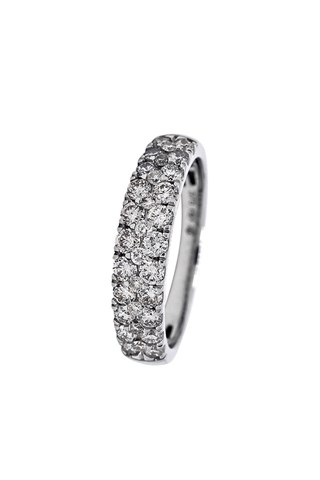 Anello - Oro bianco e diamanti