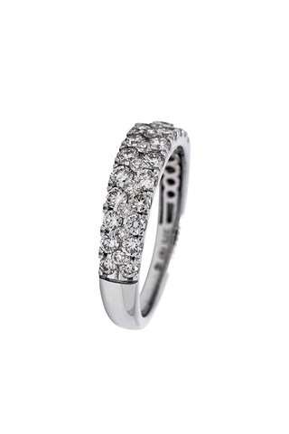 Anello - Oro bianco e diamanti