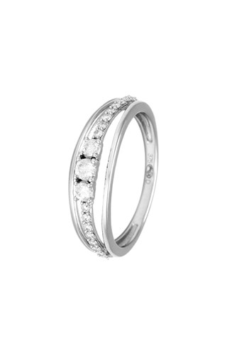 Anello - Oro bianco e diamanti