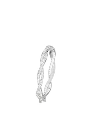 Anello Précieux Nouage - Oro bianco e diamanti