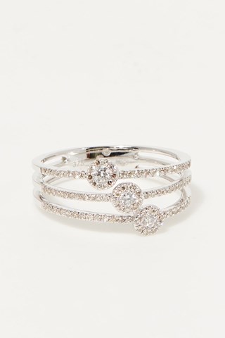 Anello Cassotis - Oro bianco e diamanti