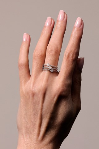 Anello Cassotis - Oro bianco e diamanti
