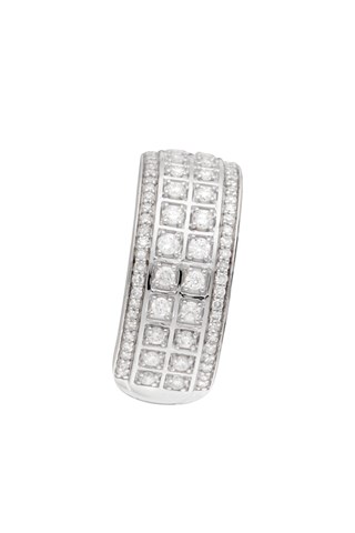 Anello Voie Sacrée - Oro bianco e diamanti