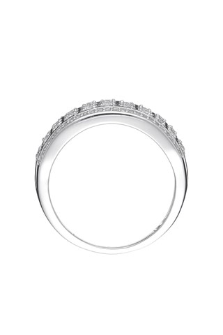 Anello Voie Sacrée - Oro bianco e diamanti