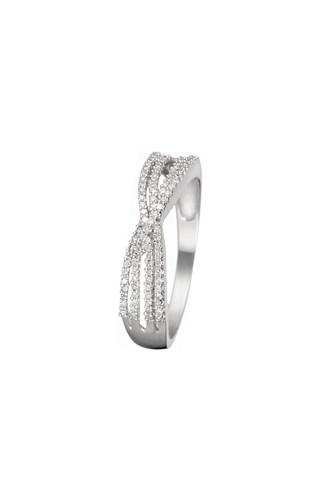 Anello Croisillons de Diamants - Oro Bianco e Diamanti