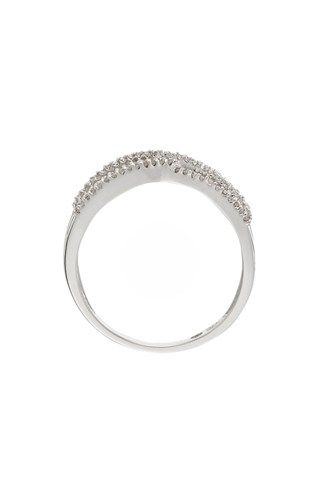 Anello Croisillons de Diamants - Oro Bianco e Diamanti