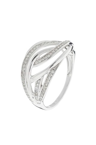 Anello Doha - 
Oro bianco e diamanti