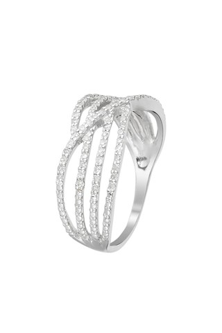 Anello Jolie Fusion - Oro bianco e diamanti